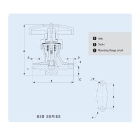 6294N Henry Packless Globe Hand Expansion Valve, Brass Standard 1/2"